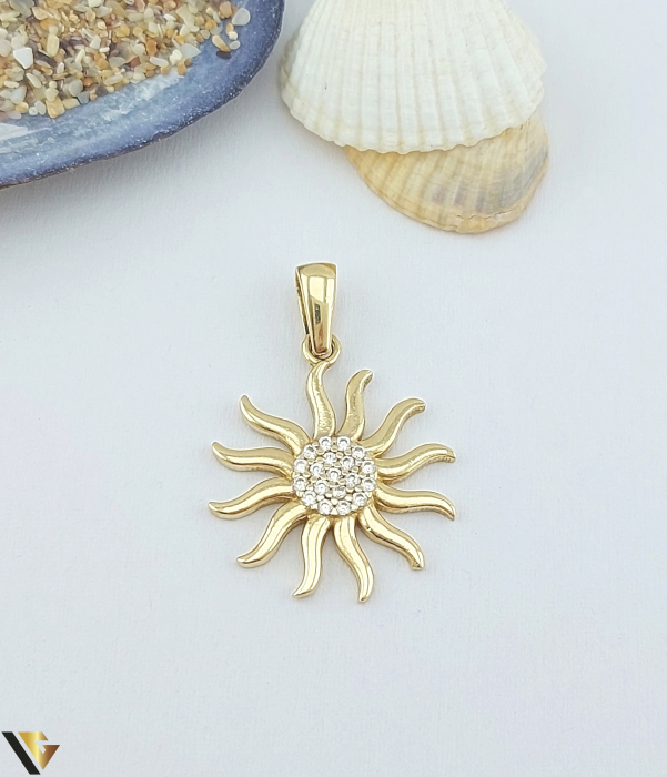 Pandantiv Aur 14K, Cristale de zirconiu [1]