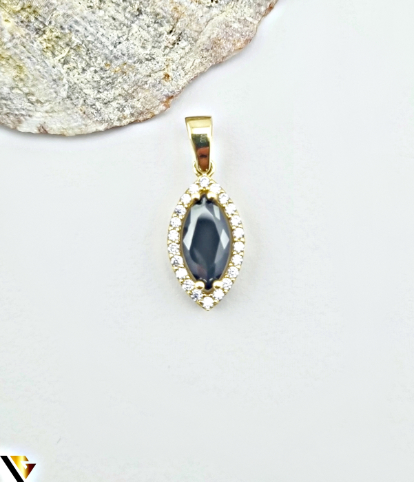 Pandantiv aur 14k,cubic zirconia Greutate: 1.19 grame Lungime: 20 mm ( cu anou ) Latime: 8.20 mm Marcaj / Titlu: 585  Locatie: HARLAU 0723 353 111 [2]