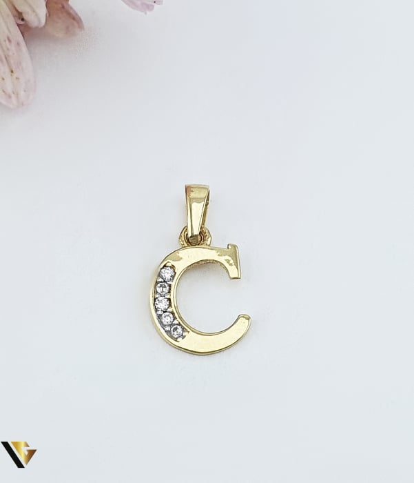 Pandantiv Aur 14k, Initiala C [1]