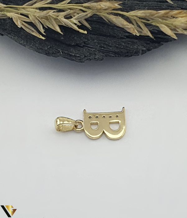 Pandantiv Aur 14K, Initiala B [2]