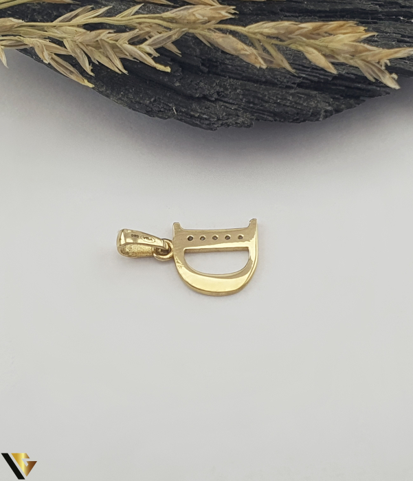 Pandantiv Aur 14K, Initiala D [2]