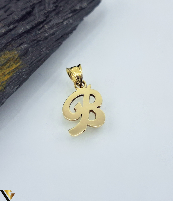 Pandantiv Aur 14k, Initiala B [1]