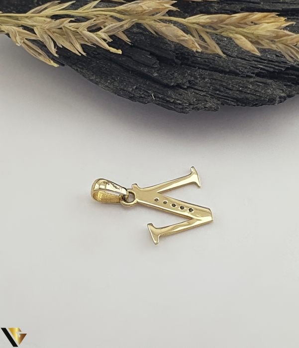 Pandantiv Aur 14K, Initiala N [2]