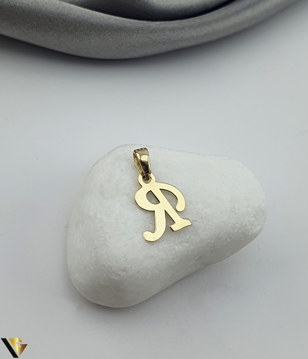 Pandantiv Aur 14K, Initiala R [2]