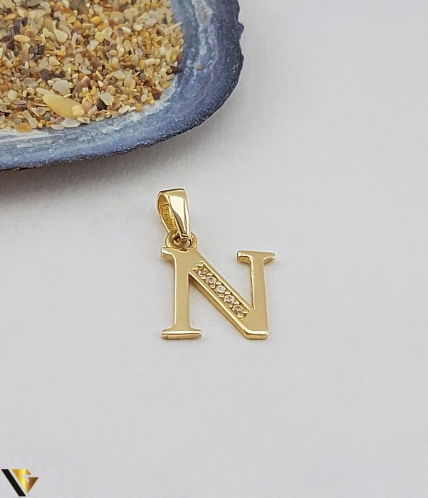 Pandantiv Aur 14K , Litera N [1]