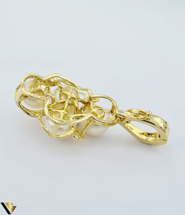 Pandantiv Aur 14k, Perle, Diamante 0.02 ct [2]