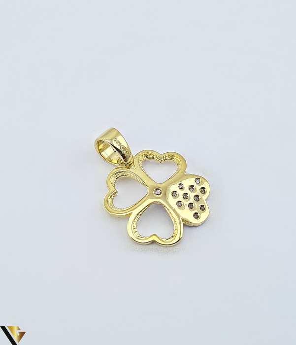 Pandantiv Aur 14k, Trifoi [4]