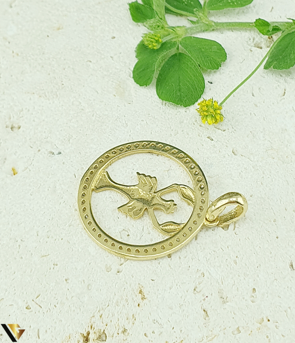 Pandantiv Aur 14K,  Zirconiu, Zodia Rac [2]