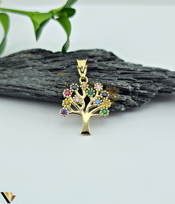 Pandantiv Aur 14k, Zirconiu [1]