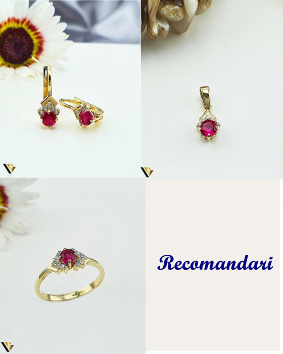 Pandantiv Aur 14k, Zirconiu [3]