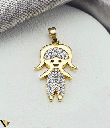 Pandantiv Aur 14k, Zirconiu [1]