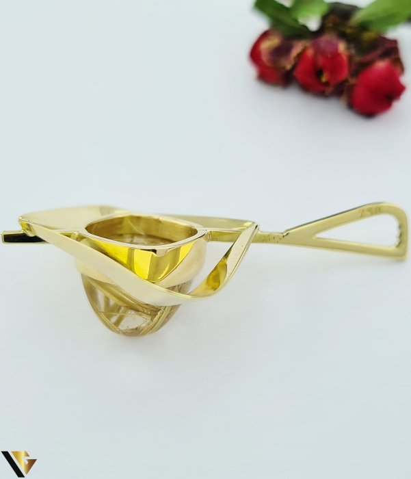 Pandantiv Aur 18k, Cuart Rutilat 4.64g [3]
