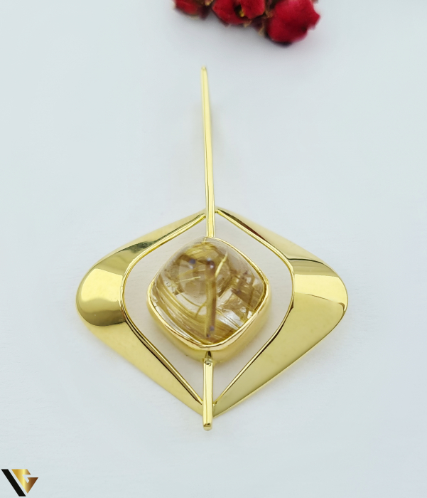Pandantiv Aur 18k, Cuart Rutilat 4.64g [1]