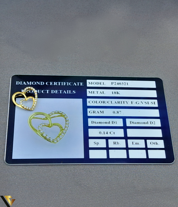 Pandantiv Aur 18k, Diamante  0.14 ct in total [3]