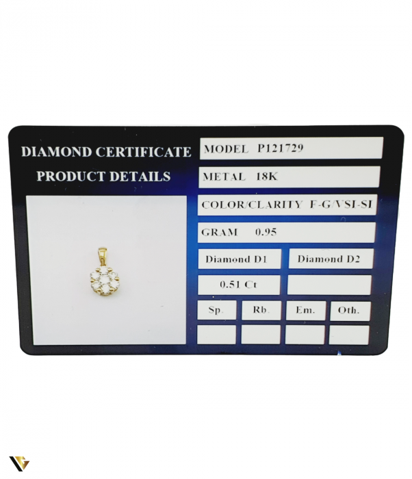 Pandantiv Aur 18k, Diamante 0.51 ct in total [3]