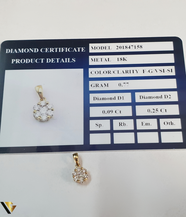 Pandantiv Aur 18k, Diamante 0.34 ct [3]