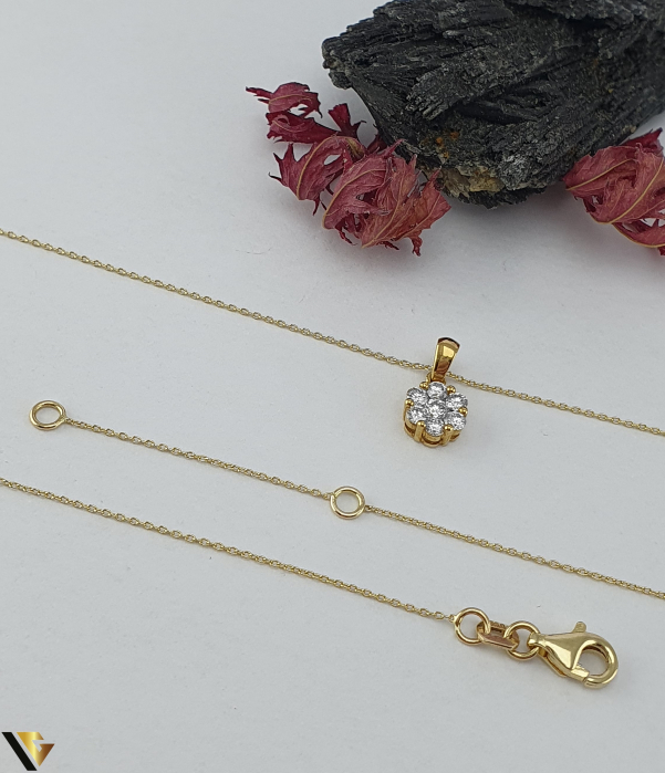 Lant cu Pandantiv Aur 18K, Diamante 0.35 ct [2]