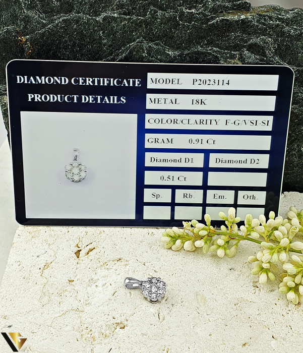 Pandantiv Aur 18K, Diamante 0.51 ct in total [2]