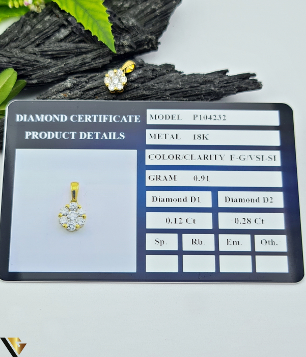 Pandantiv Aur 18k, Diamante 0.40 ct [3]
