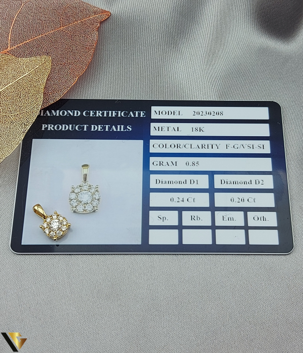 Pandantiv Aur 18K, Diamante 0.44 ct in total [3]