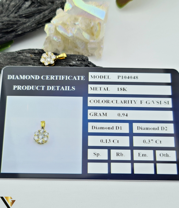 Pandantiv Aur 18k, Diamante 0.50 ct [3]