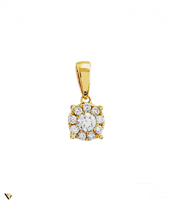 Pandantiv Aur 18k, Diamante 0.15 ct in total [2]