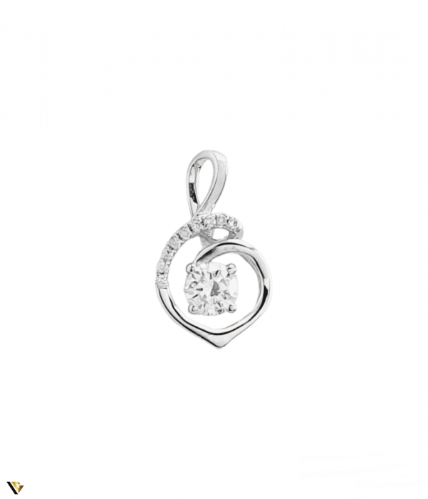 Pandantiv Aur Alb 18k , Diamante 0.27 ct in total [3]
