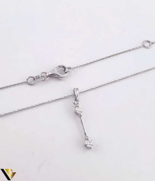 Pandantiv Aur Alb 18K, Diamante 0.14 ct in total [2]