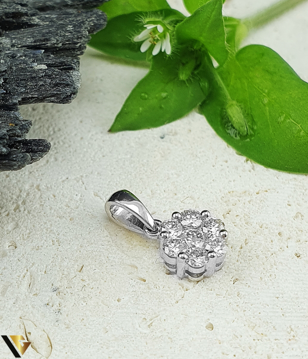 Pandantiv Aur Alb 18K, Diamante 0.35 ct in total [2]