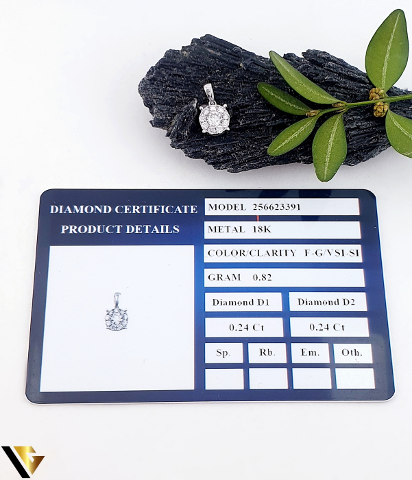 Pandantiv Aur 18K, Diamante 0.48 ct [6]