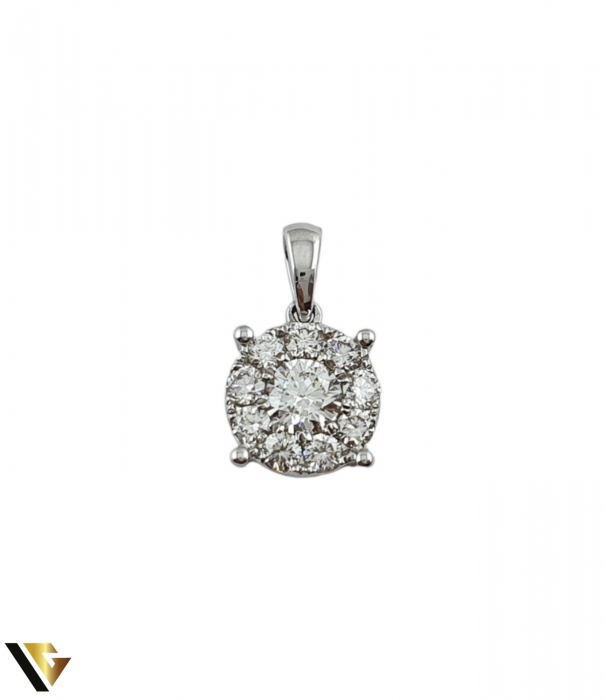 Pandantiv Aur Alb 18K, Diamante 0.69 ct in total [3]