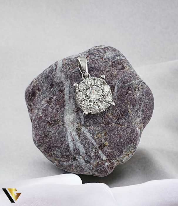 Pandantiv Aur Alb 18K, Diamante 0.69 ct in total [2]