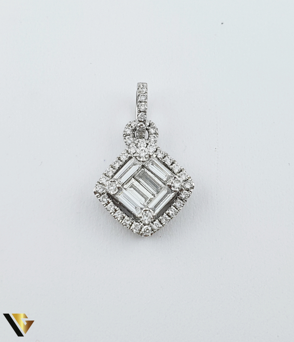 Pandantiv Aur Alb 18K, Diamante 0.50 ct in total [4]