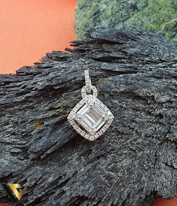 Pandantiv Aur Alb 18K, Diamante 0.50 ct in total [2]
