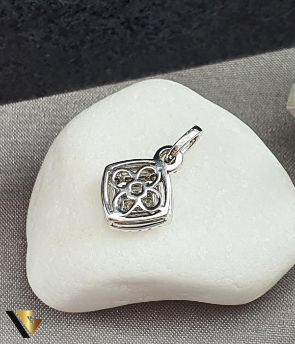 Pandantiv Aur Alb 18K, Diamante 0.50 ct in total [3]