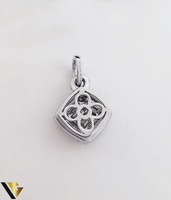 Lant cu Pandantiv Aur Alb 18K, Diamante 0.50 ct [3]