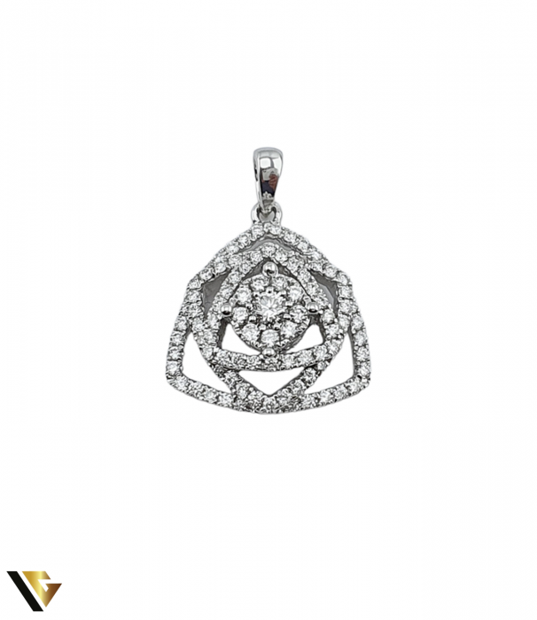 Pandantiv Aur Alb 18k, Diamante 0.71 ct in total [3]