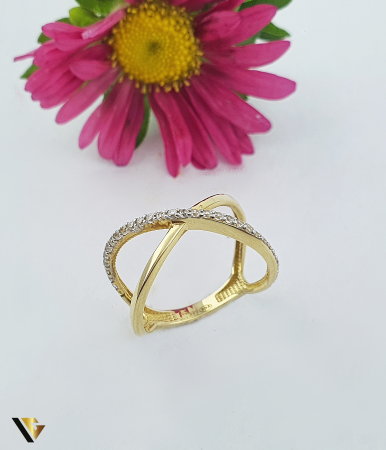 Inele - Inel Aur 14k, Zirconiu
