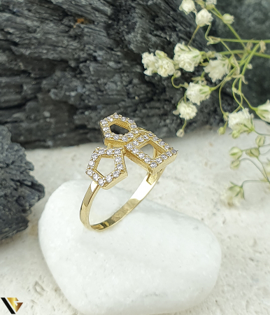 Inel Aur 14k, Zirconiu