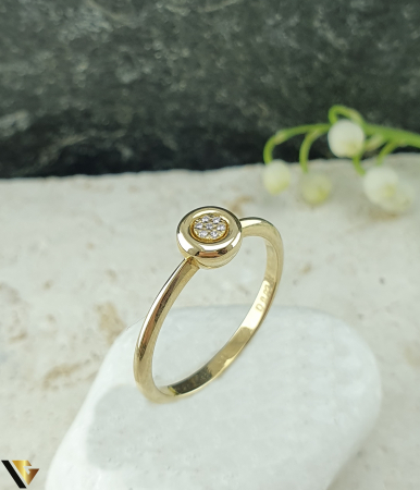 Inel Aur 14k, Diamante 0.02 ct in total [0]