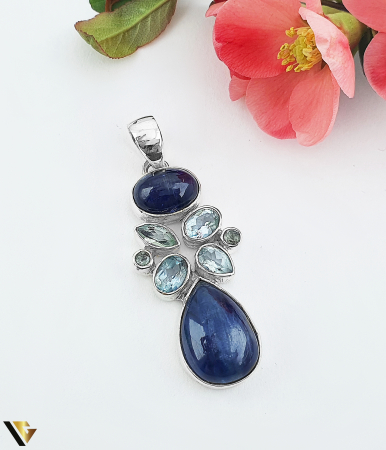 Bijuterii din argint - Pandantiv Argint 925, Radacina Safir, Topaz