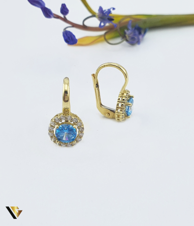 Cercei din aur - Cercei Aur 14k, Cubic zirconia