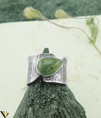 Inel Argint 925, Prehnit [2]