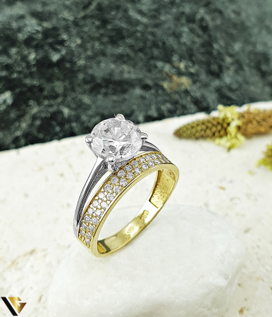 Bijuterii din aur - Inel Aur 14k, Zirconiu