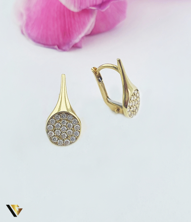 Bijuterii din aur - Cercei Aur 14k, Cubic zirconia