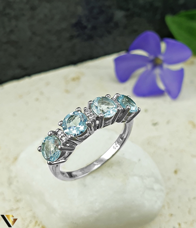 Inele din argint - Inel Argint 925, Topaz si Zirconiu