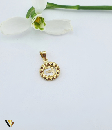Pandantiv Aur 14K, Initiala E [1]