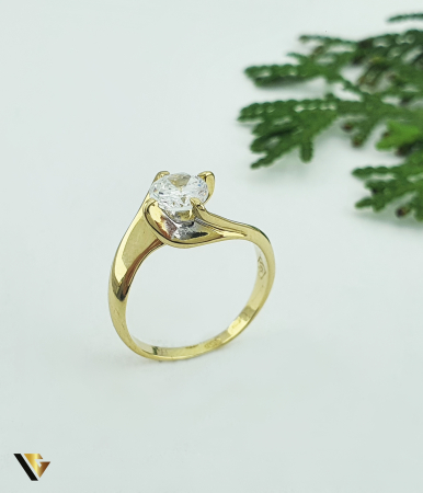 Inele din aur - Inel Aur 14k, Zirconiu