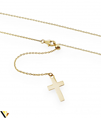 Coliere si lanturi din aur - Lant cu Pandantiv Aur 14k, 2.33 grame Cruce, Cruciulita