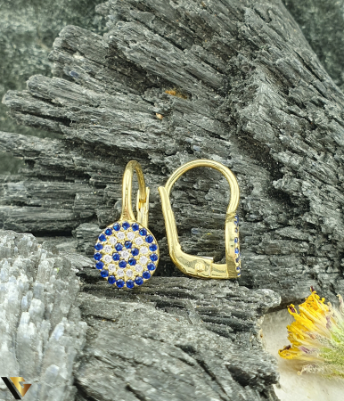 Cercei din aur - Cercei Aur 14K, Zirconiu